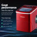 DEVANTi Portable Ice Cube Maker Machine 2L Home Bar Benchtop Easy Quick Red-8