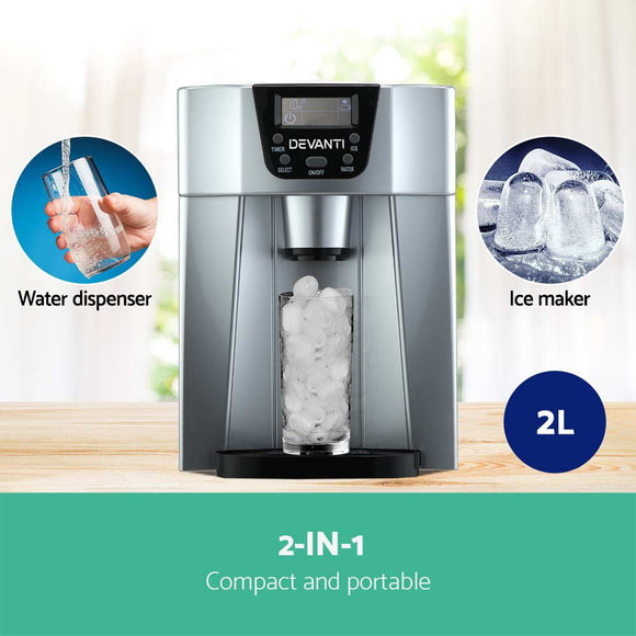 Devanti 12kg Ice Maker Machine with Water Dispenser