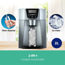 Devanti 2L Portable Ice Cuber Maker & Water Dispenser - Silver-3