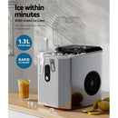 Devanti 12kg Ice Maker Machine w/Scoop Holder Silver-4