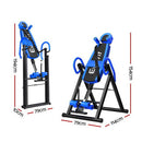 Everfit Inversion Table Gravity Exercise Inverter Back Stretcher Home Gym Blue-2