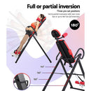 Everfit Inversion Table Gravity Exercise Inverter Back Stretcher Home Gym Red-6