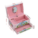 Keezi Kids Jewellery Box Organiser for Girls Kids Music Box with Drawer-3