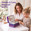Keezi Kids Jewellery Box Organiser for Girls Kids Music Box Unicorn Purple-10
