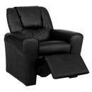 Keezi Kids Recliner Chair PU Leather Sofa Lounge Couch Children Armchair Black-3