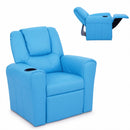 Keezi Kids Recliner Chair PU Leather Sofa Lounge Couch Children Armchair Blue-1
