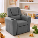 Keezi Kids Recliner Chair Grey Linen Soft Sofa Lounge Couch Children Armchair-9