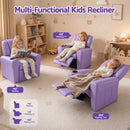 Keezi Kids Recliner Chair PU Leather Sofa Lounge Couch Children Armchair Purple-4