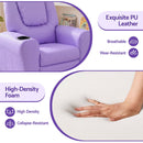 Keezi Kids Recliner Chair PU Leather Sofa Lounge Couch Children Armchair Purple-6