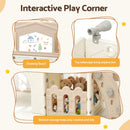 Keezi Kids Slide Set Toddler Indoor Playset With Drawing Board Beige-5