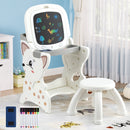 Keezi Kids Table and Chair Set 2 in 1 Easel Desk Stool w/ LCD Writing Tablet-7