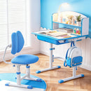 Keezi Kids Study Desk Chair Set Adjustable Ergonomic Table LED Lamp Blue-7