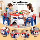 Keezi Kids Table and Chair Set HDPE Toddler Activity Play Set Orange/Yellow-4