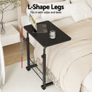 Artiss Laptop Desk Table Adjustable 60CM Black-4