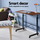 Artiss Laptop Desk Table Adjustable 60CM Dark Wood-9
