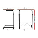 Artiss Laptop Desk Table Adjustable 60CM Dark Wood-2