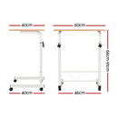 Artiss Laptop Desk Table Adjustable 60CM Light Wood-2