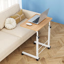 Artiss Laptop Desk Table Adjustable 60CM Light Wood-10