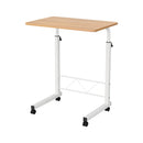 Artiss Laptop Desk Table Adjustable 60CM Light Wood-3