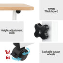 Artiss Laptop Desk Table Adjustable 60CM Light Wood-6
