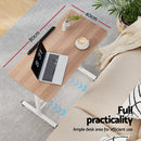 Artiss Laptop Desk Table Adjustable 80CM Light Wood-4