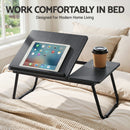 Artiss Laptop Desk Bed Table Foldable Portable Desktop Black-5