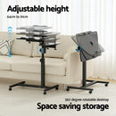 Artiss Laptop Desk Table Fan Cooling Black 60CM-5