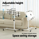 Artiss Laptop Desk Table Fan Cooling White 60CM-5