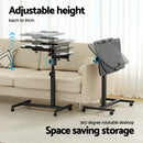 Artiss Laptop Desk Table Fan Cooling Black 60CM-5