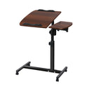 Artiss Laptop Desk Table Fan Cooling Walnut 60CM-1