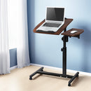 Artiss Laptop Desk Table Fan Cooling Walnut 60CM-9
