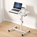 Artiss Laptop Desk Table Fan Cooling White 60CM-1