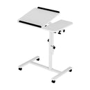 Artiss Laptop Desk Table Fan Cooling White 60CM-2