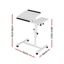 Artiss Laptop Desk Table Fan Cooling White 60CM-3