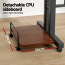 Artiss Laptop Desk Table Adjustable Dark Wood 80CM-5