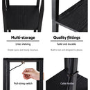 Artiss Floor Lamp 3 Tier Shelf Shelf Storage LED Light Stand Home Room Vintage Black-7