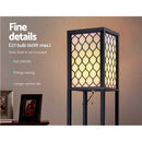 Artiss Floor Lamp 3 Tier Shelf Storage LED Light Stand Home Room Pattern Black-6