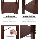 Artiss Floor Lamp 3 Tier Shelf Storage LED Light Stand Home Room Pattern Brown-7