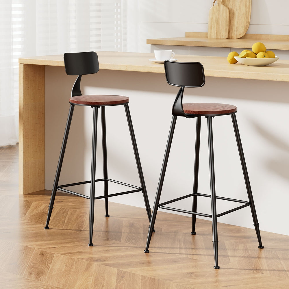 Artiss 2x Bar Stools Vintage Metal Chairs