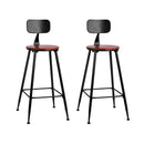Artiss 2x Bar Stools Vintage Metal Chairs-15