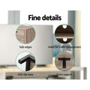 Artiss TV Cabinet Entertainment Unit 132cm Pine Tania-8