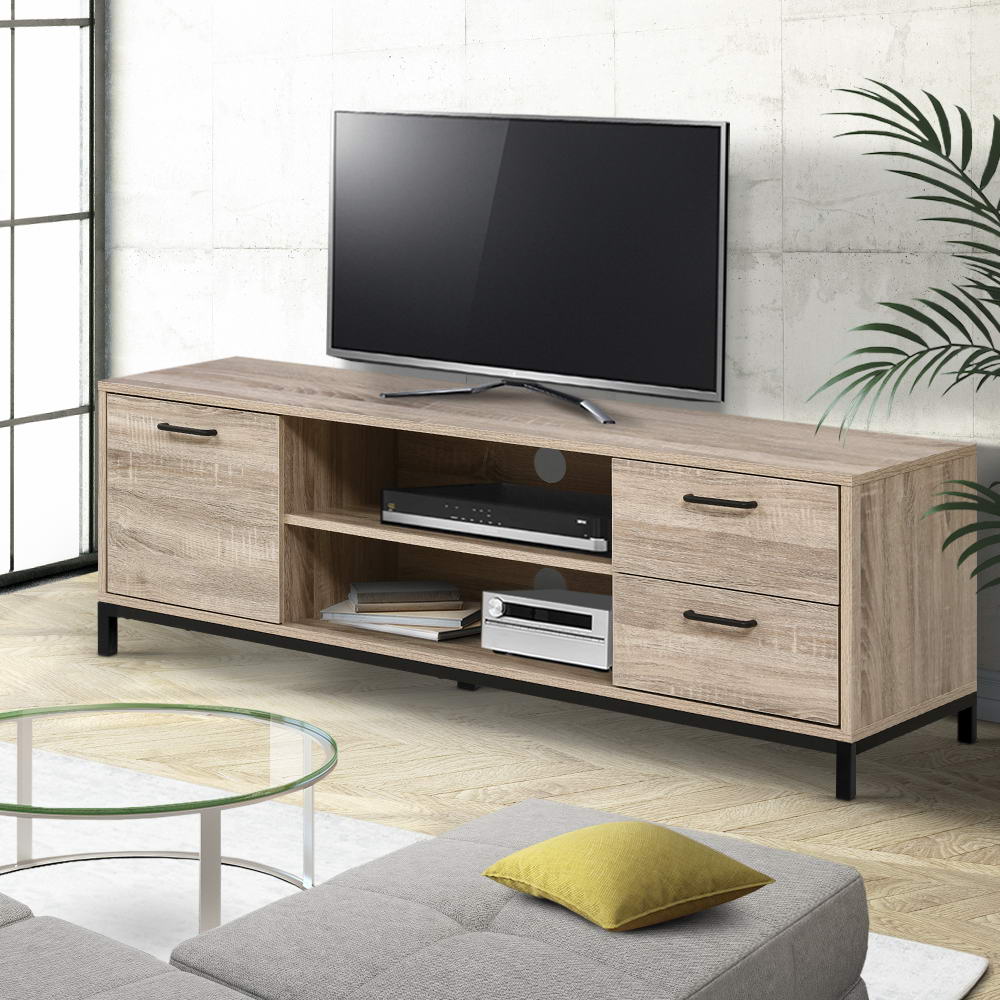 Artiss TV Cabinet Entertainment Unit 132cm Pine Tania