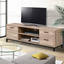 Artiss TV Cabinet Entertainment Unit 132cm Pine Tania-1