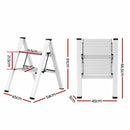 Giantz 2 Step Ladder Multi-Purpose Folding Aluminium Light Weight Platform-3