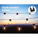 41m Solar Festoon Lights Outdoor LED String Light Wedding Party Christmas Decor-6
