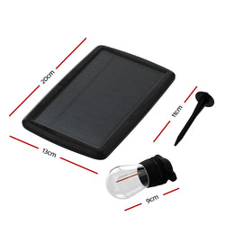 50m Solar Festoon Lights Outdoor LED String Light Christmas Party Decorations - 0