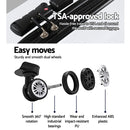 Wanderlite 2pcs Luggage Trolley Travel Suitcase Set TSA Hard Shell Case Strap White-5