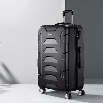 Wanderlite 28" 75cm Luggage Trolley Travel Suitcase Set TSA Hard Case Lightweight Strap