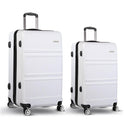 Wanderlite 2pc Luggage Trolley Set Suitcase Travel TSA Carry On Hard Case Lightweight White-3