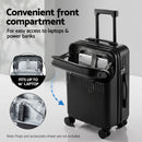 Wanderlite 20" Luggage Suitcase Front Pocket Travel Carry On TSA Black-4